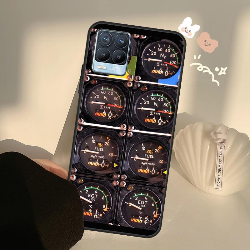 Aviation Aeroplane Pilot Cockpit Case For Realme C71 C63 C61 C55 C51 C53 C25 C65 C67 C75 11 12 13 14 15 Pro Plus GT6 GT7 Pro