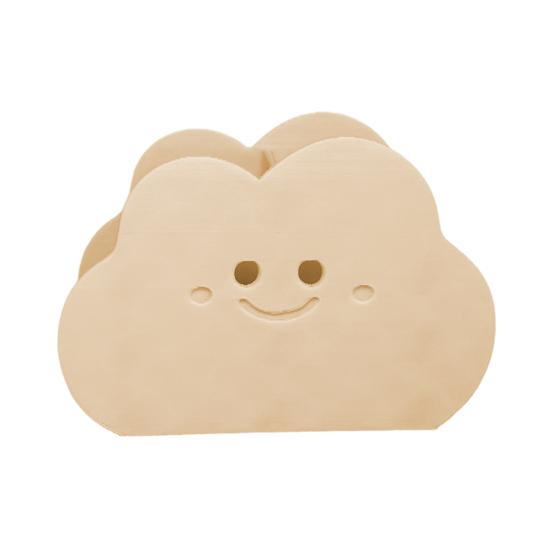 Storage Box Cloud Shape Waterproof Desktop Organizer with Rounded Edges Cute Macaron Colors Holder for Pens Makeup Brushes