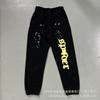 2026 Unisex 555555 Mesh Foam Print Hip Hop Loose Heavyweight Fleece Hooded Sweatshirt