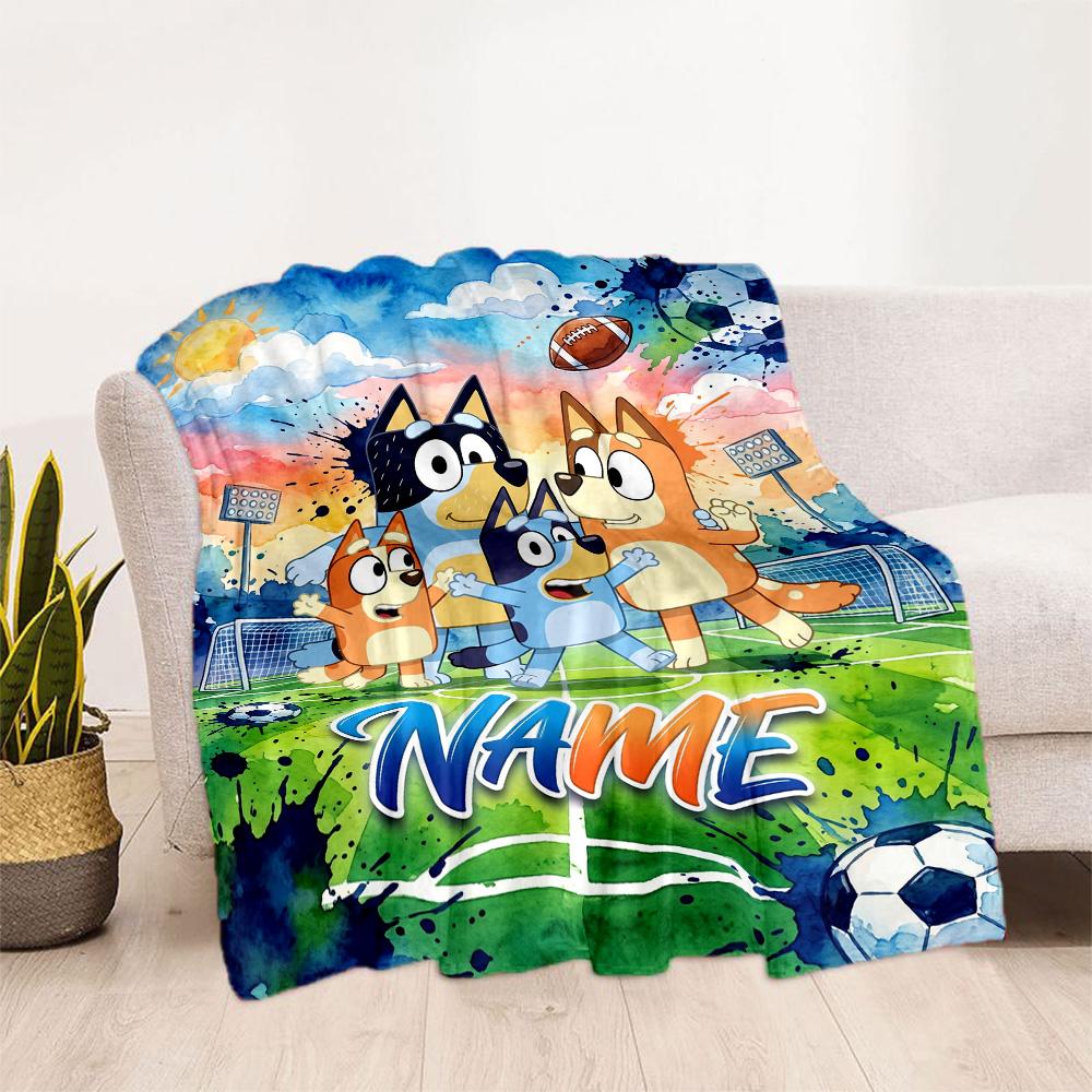Football Fun Friends Customize Your Name Blanket Lightweight Customizable Blanket Durable Comfort Throw For Home Decor Bedding Picnics Bed