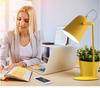 Nordic Minimalist LED Desk Lamp for Dorms and Bedrooms - Eye Protection, Plug-in, Ideal for Students.