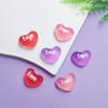 100Pcs 22MM Love Heart Charms Flatback Resin Cabochons Scrapbooking Phone Case Decoration DIY Crafts Jewelry Making Accessories