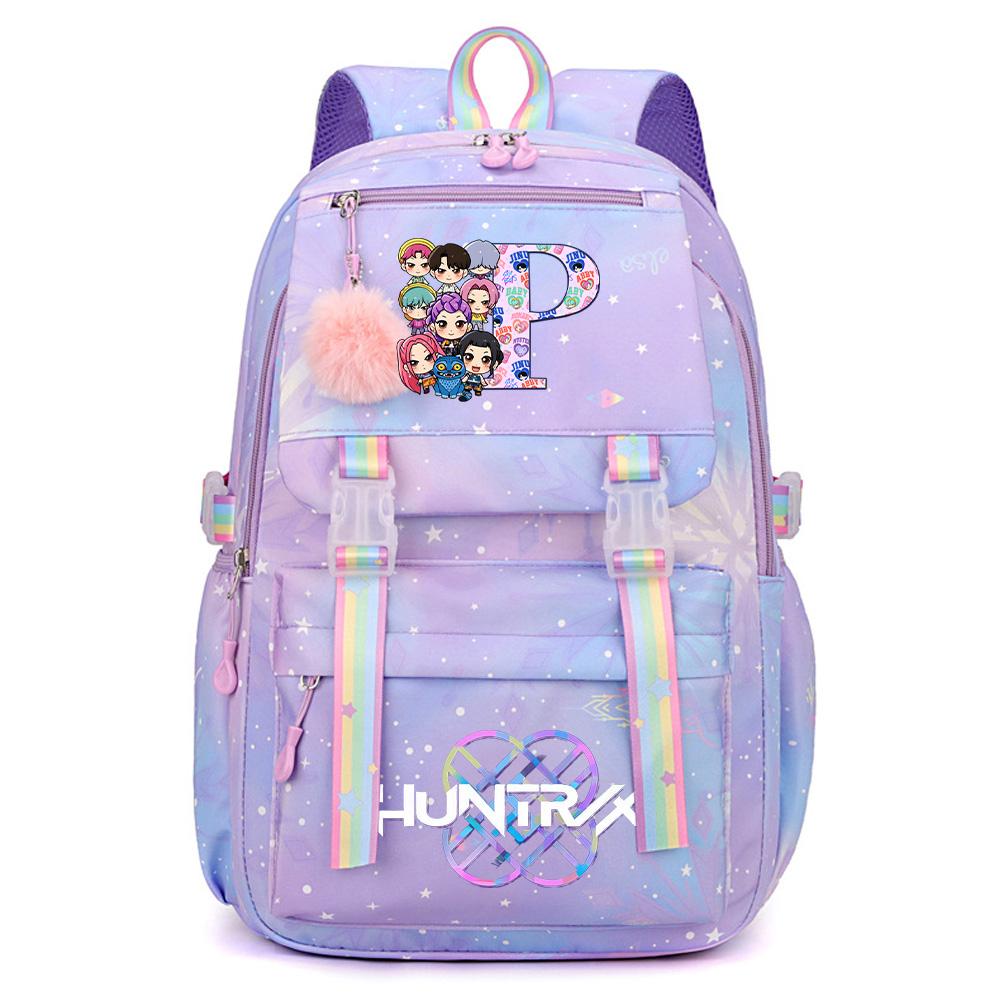 Anime K-Pop Dämonenjäger Bedruckter Wasserdichter Rucksack mit großem Fassungsvermögen Teenger Schüler Mädchen Junge Schultasche Buchtasche Damen Wasserdichte Reisetasche Rucksack