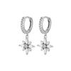 CRMYA Vintage Piercing Ear CZ Zircon Cross Earring Gold Silver Filled Drop Earrings For Women Hoop Earings Jewelry Wholesale