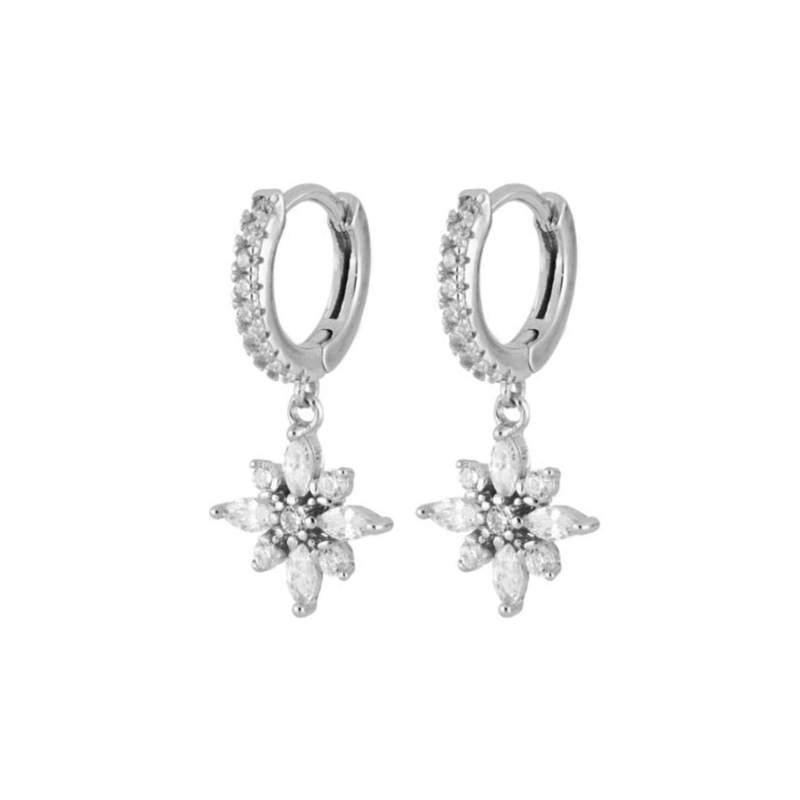 CRMYA Vintage Piercing Ear CZ Zircon Cross Earring Gold Silver Filled Drop Earrings For Women Hoop Earings Jewelry Wholesale