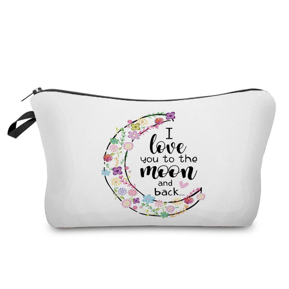 Women Flower Print Cosmetic Bag Toiletries Organize Travel Storage Case 6778