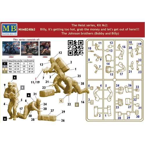 Master Box 1/24 Scale Robbery Suppression Series Armed Robbery Johnson Brothers Plastic Model (MB24065)