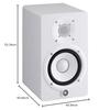 Yamaha HS Series Active Studio Monitor Speaker, White, HS5W (1 unit)