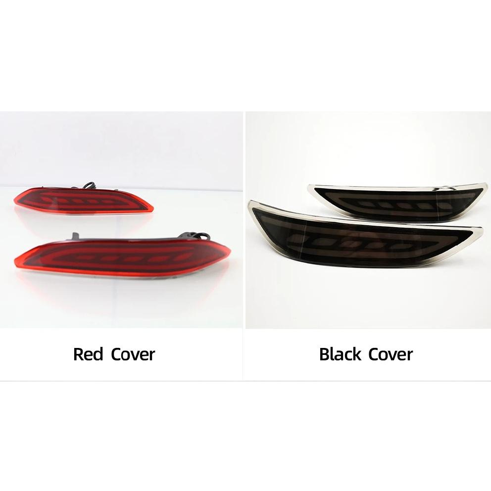 2Pcs LED rear bumper lights brake tail light reflector light rear lamp Brake warning Lamp For Honda City 2014 2015 2016