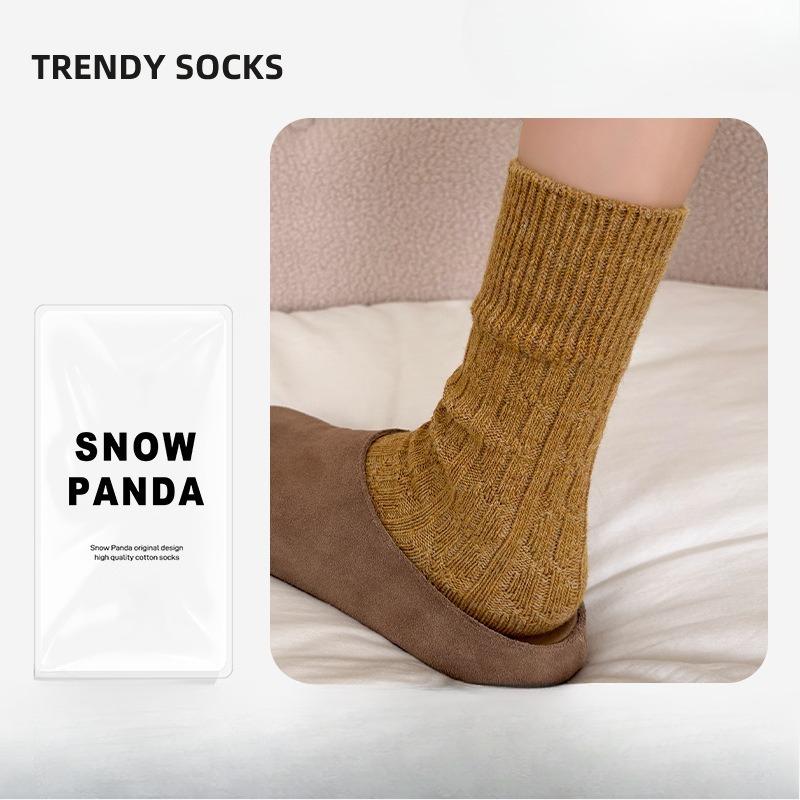 Wool Mid-calf Socks - Children's Winter Thick and Warm Sleeping Socks - Retro Multi-purpose Long Socks - Women's Socks