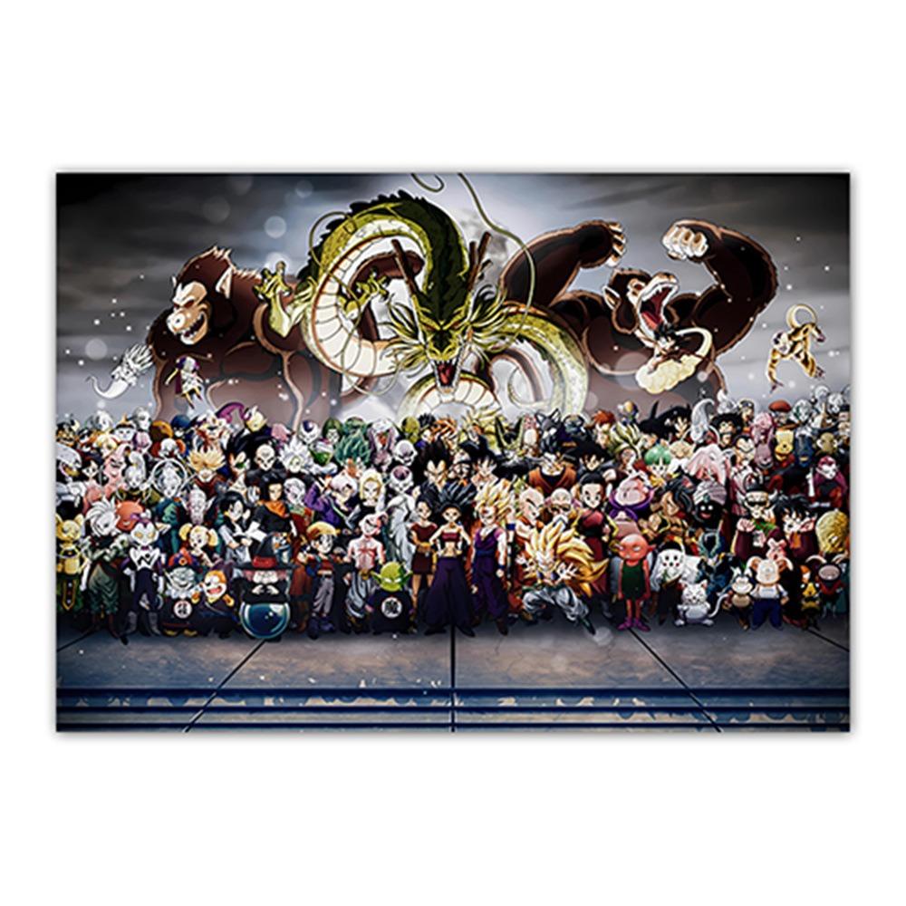 Japanese Modern Anime Retro Dragon Ball Poster Goku Gohan Vegeta Piccolo Friza Canvas Painting Print Wall Art Children Gift
