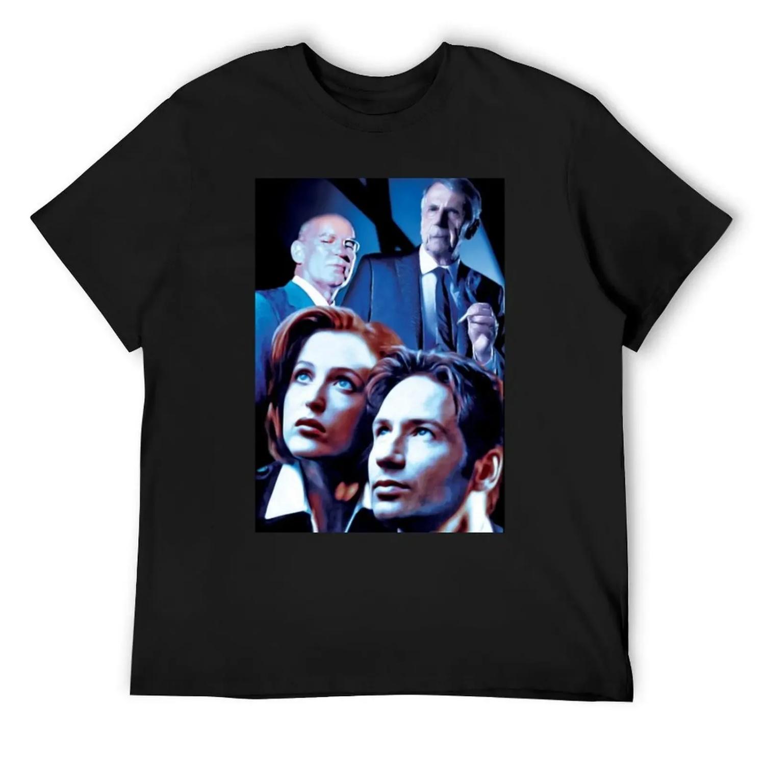 Copy of Mulder and Scully T-Shirt plus size clothes football t shirt blue lock oversized t shirt heavy weight t shirts for men S
