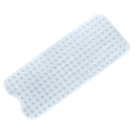 Suction Cup Bath Mat Non-Slip Shower Mat Bathtub Rug with Drain Holes Machine Washable Bathroom Rug for Safe Shower Bath Use