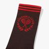 Tennis Stripe Crew Socks BROWN