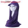 Polyester Womens Scarf Hat Set With Solid Color Design For All Seasons