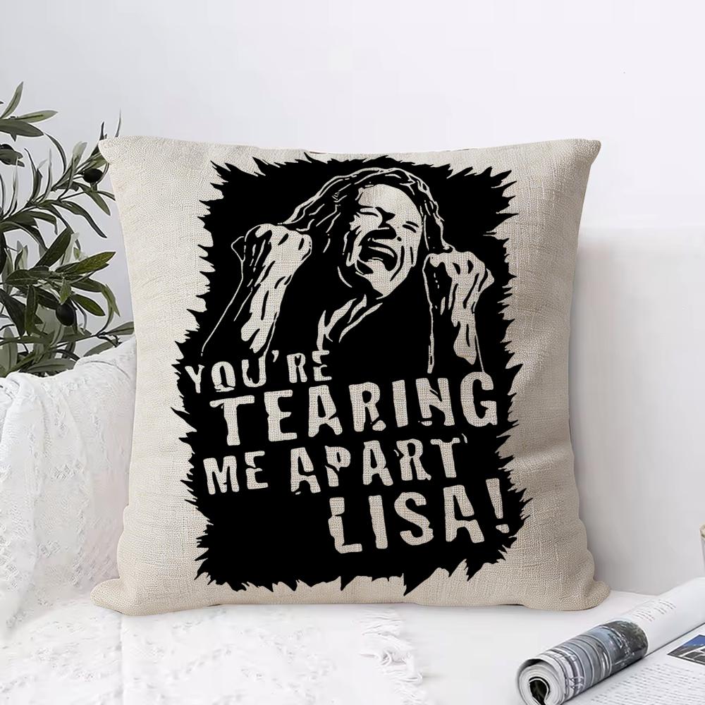 The Room TTommy Wiseau Cushion Cover Breathable Linen Pillow Cover SkinFriendly Home Decor Pillowcase with Hidden Zipper