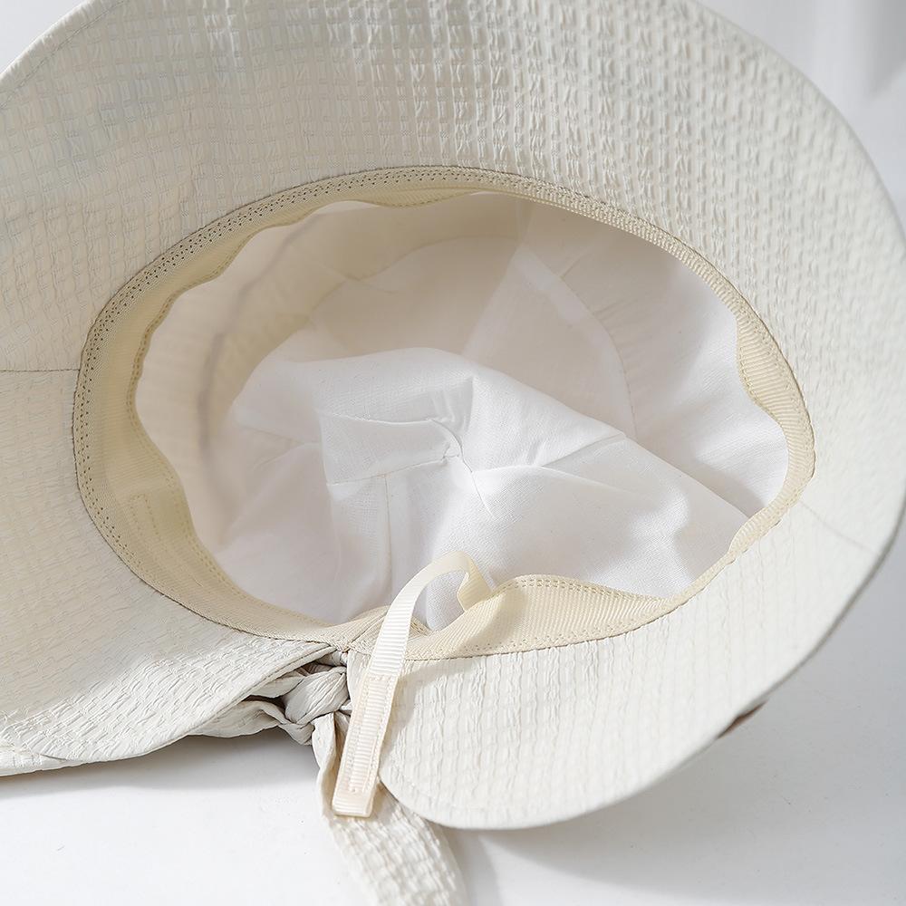 Summer Hats For Women Bucket Hat Korean Style Retro Lady Fashion Cloth Bow Foldable Sunscreen Trendy Women's Fisherman Cap New