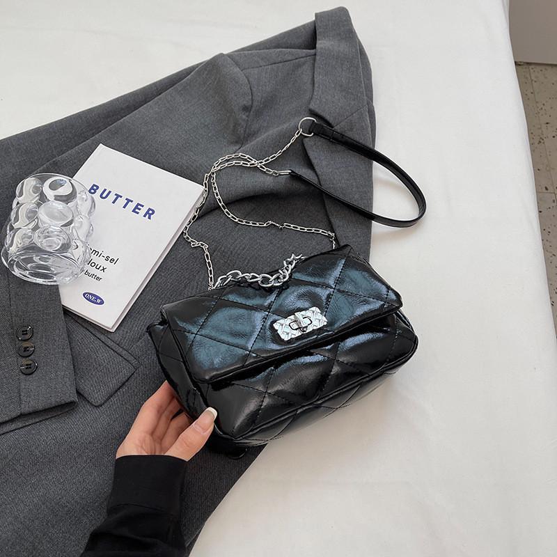 Chic Casual Single Shoulder Bag For Women Trendy Small Crossbody Handbag 2023 Pu Leather Medium Square Bag