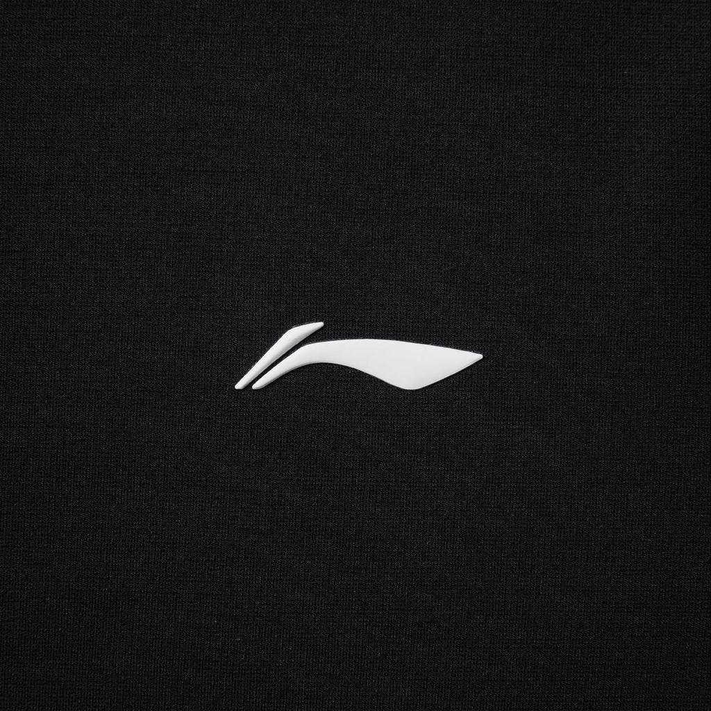 Li-Ning Comfortable Versatile Simple Solid Color Round Neck Short Sleeve T-Shirt Women Tops Black ATSV044-1