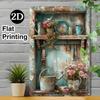 Tin Sign Wall Art Decor, Garden Theme Metal Poster, Kitchen Coffee Home Living Room Office Print