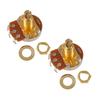 2Pcs Short Shaft Guitar Potentiometers A500K/B500K Linear Taper Potentiometer Volume Tone Guitar Pot Guitar Accessory