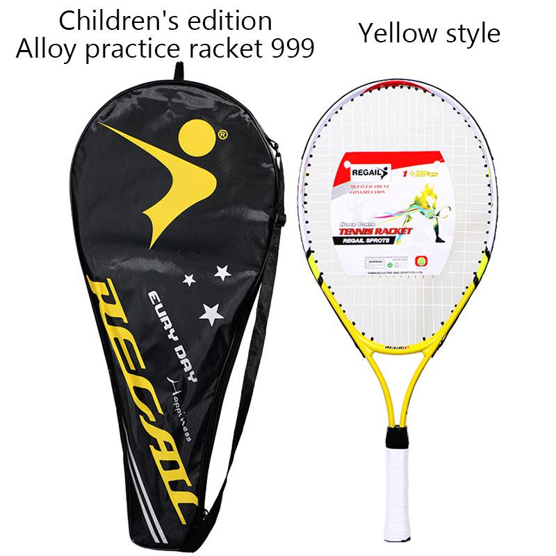 Spesiell tennisracket for tenåringer 23-tommers tennisracket i aluminiumslegering Sterk nylontråd for trening for barn