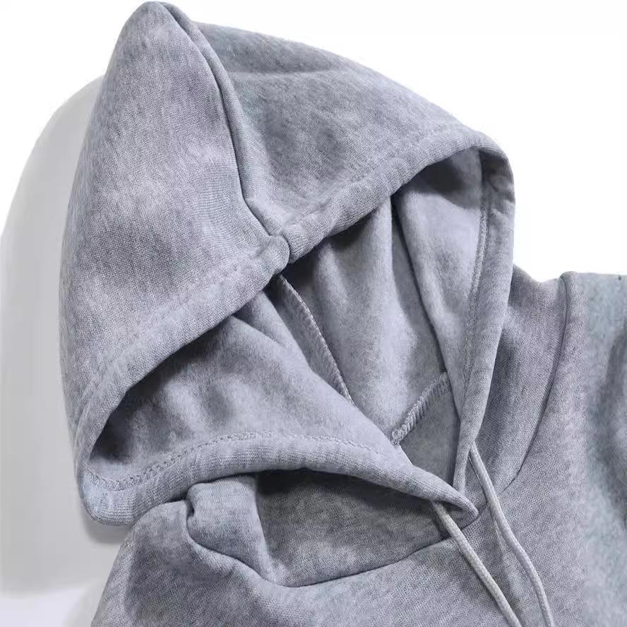 2024 COZYEASE Women's Letter Print Long Sleeve Hoodie Sweatshirt