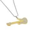 European Hip Hop Guitar Pendant Necklace - Trendy Titanium Steel Street Dance Sweater Chain Ornaments