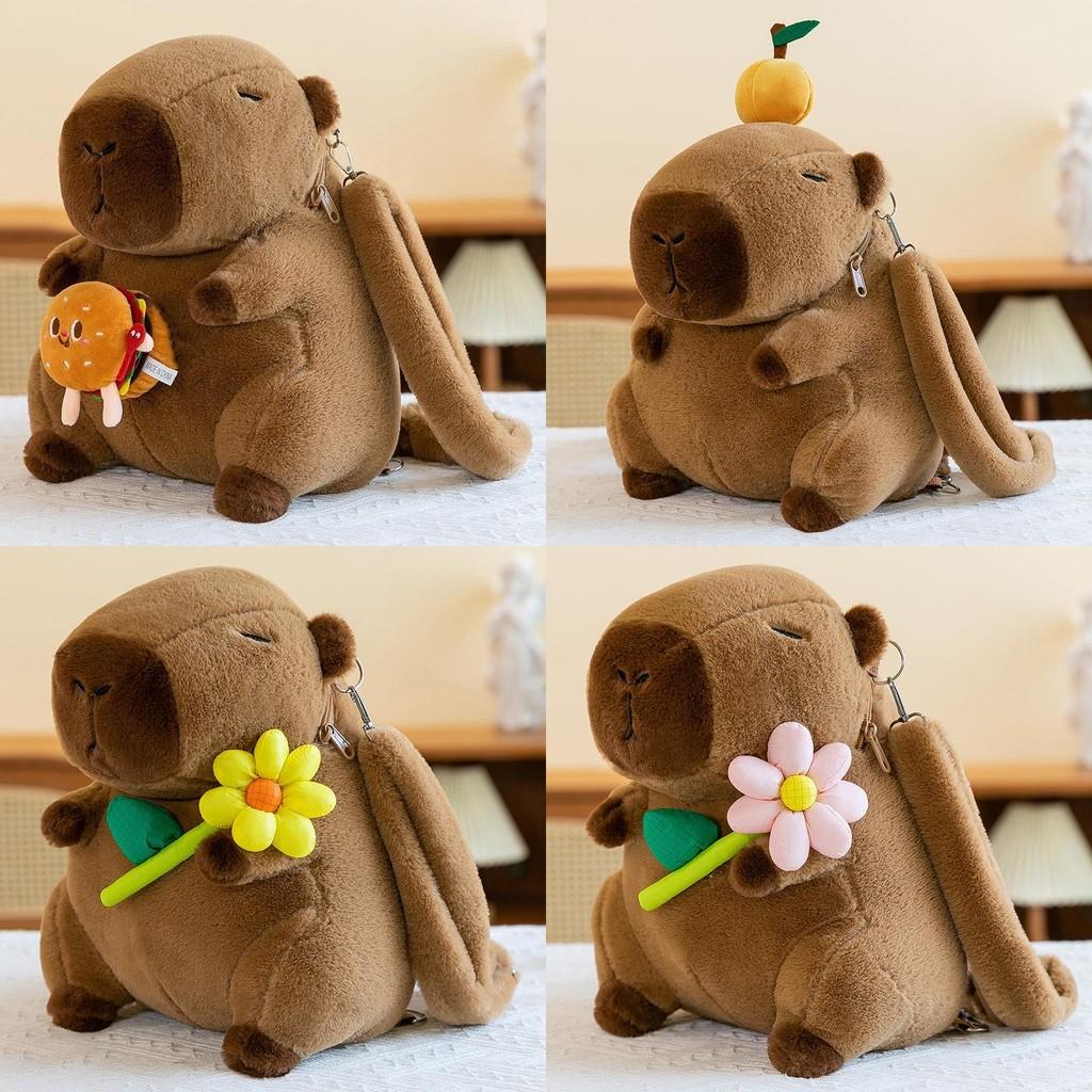 Adorable Capybara Plush Water Capybara Doll Kids Backpack Soft And Cute Cartoon Design