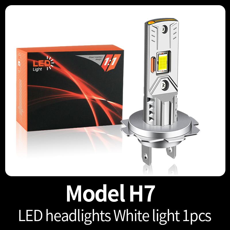 1PC/2PCS Canbus Turbo H7 LED 1:1 Size Lights Mini Head Lamp H4 HB2 9003 Car LED Headlight Bulbs H1 6500K White 12V for Cars