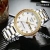 Watch Women'S Fashion Versatile Calendar Luminous Diamond-Encrusted Fine Steel Belt Women'S Watch Student Watch