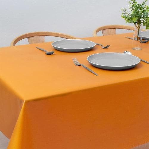 STYLE Decor Waterproof Laminated Vinyl Tablecloth, Nordic Style, 120cm x 150cm, Mandarin Orange, W4803200