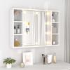 LED Mirror Cabinet in White 76 x 15 x 55 cm