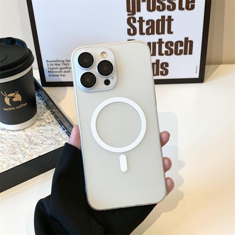 Matte Ultra Thin Hard PC Lens Protection Phone Case For iPhone 13 15 14 12 Pro Max For Magsafe Magnetic Wireless Charge Cover