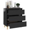 Sideboard High Gloss Black 60 X 35 X 69 Cm Engineered Wood