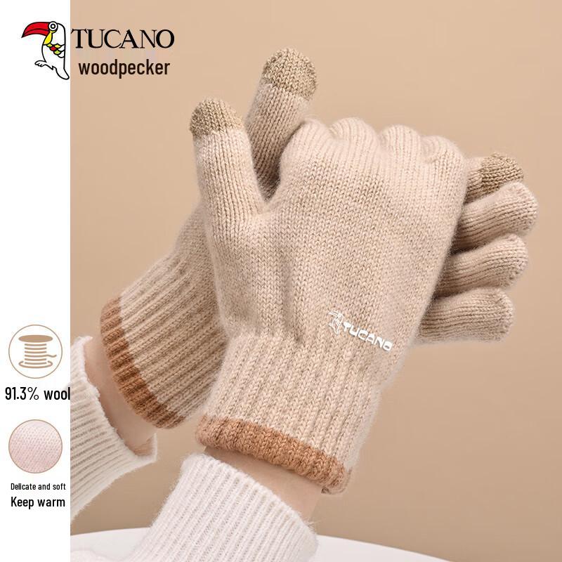 Woodpecker Women's Winter Wool Touchscreen Gloves
