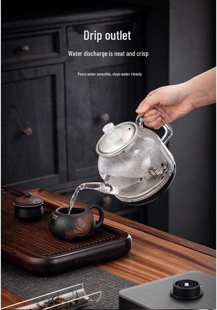 Fully Automatic Smart Electric Kettle with Bottom Water Inlet and Integrated Tea Maker
