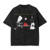 Angine De Poitrine T Shirt Hip Hop Washed Short Sleeve Street T-Shirt Sherpa Mantra Fashion for Men Women Tops Streetwear Tees