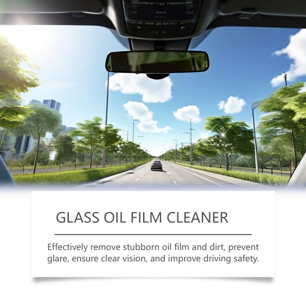 Glass Oil Film Cleaner Car Glass Degreasing Windshield Cleaning Stain Removal Cleaner 120ml
