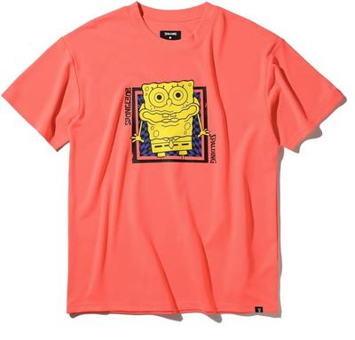 SPALDING SpongeBob SquarePants Checkered Flag Coral T-Shirt, Size M (SMT25046S)