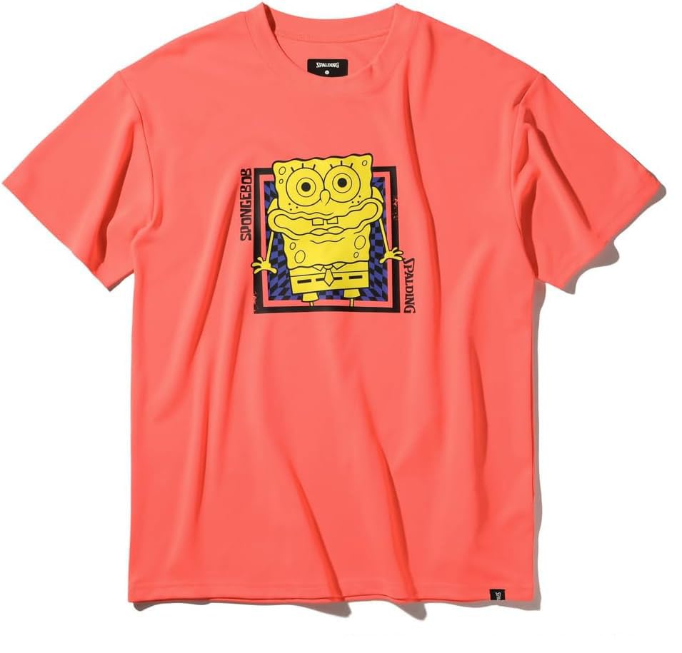 Spalding SpongeBob SquarePants Checkered Flag T-Shirt, Coral, XL, SMT25046S