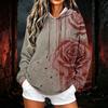 Women's Fashion Hooded Long Sleeve Sweatshirt for Casual Wear