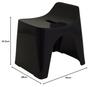 Shincatec Hubath Bath Stool H25, Seat Height 25cm, Black, HU-BL