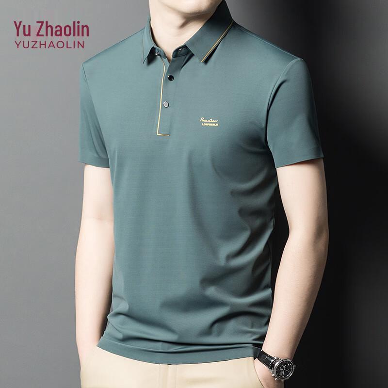 YUZHAOLIN Men s Ice Silk Short Sleeve Polo 50