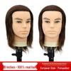 Men's Beard Model Head with Human Hair for Styling, Perming, and Dyeing - Perfect for Apprentice Practice in Barbershops.
