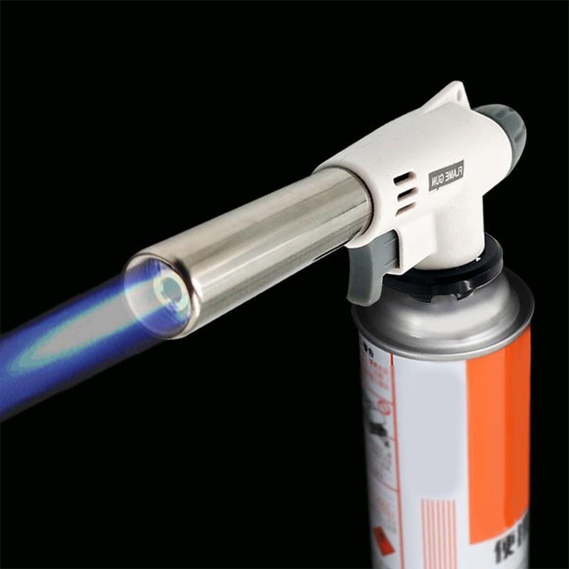 Cassette Flame Gun for Singeing Pig Hair, Liquefied Gas Household Blowtorch for Meat Ignition.