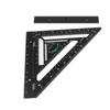 Zimmermannswinkel Anreißwerkzeug Schwarze Farbe Aluminiumlegierung Dreiecklineal Sparrenwinkel für
