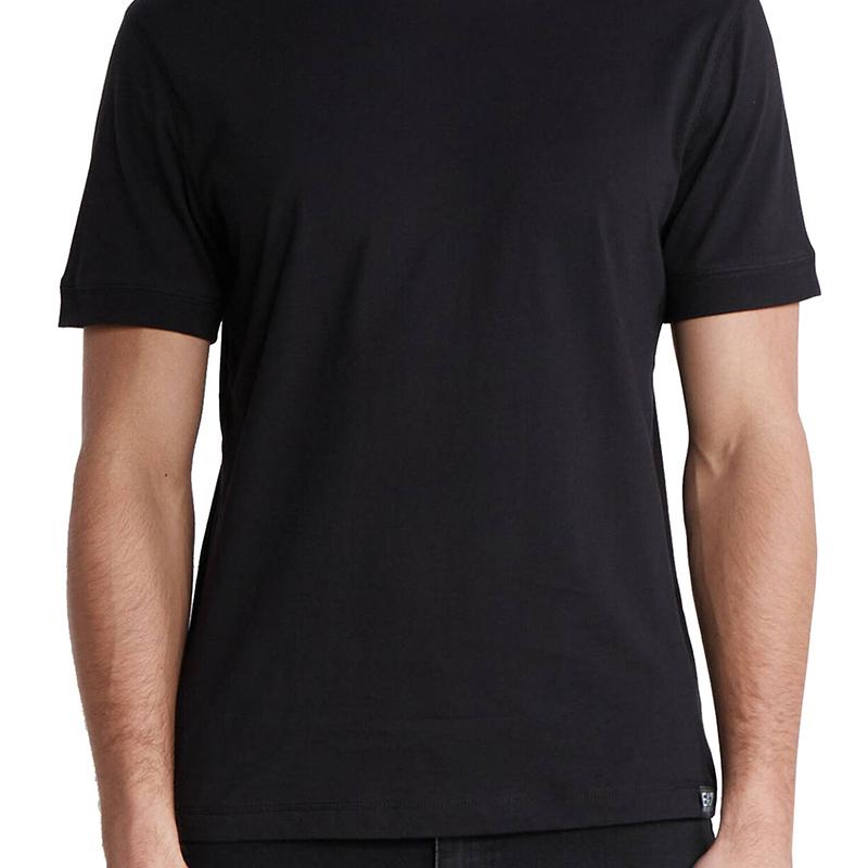 Emporio Armani EA7 FW23 Logo Print Casual Crew Neck T-Shirt Men Tops Black 3DUT02-PJTJZ-1200