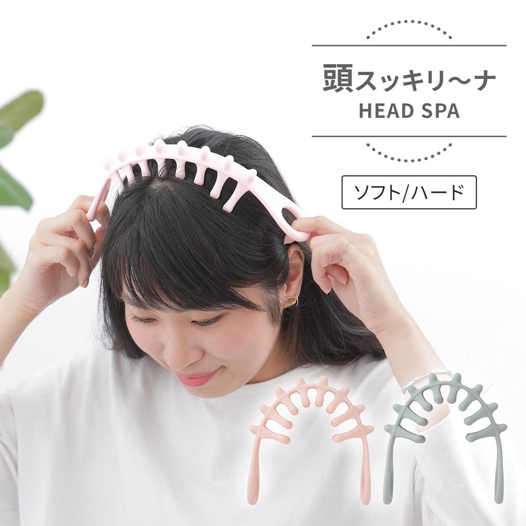 Marna Head Spa with Pressure Point Scalp Massage Pressure Neck Kneading S469GY (Hard/Gray) (Finger Sensation), Massage,