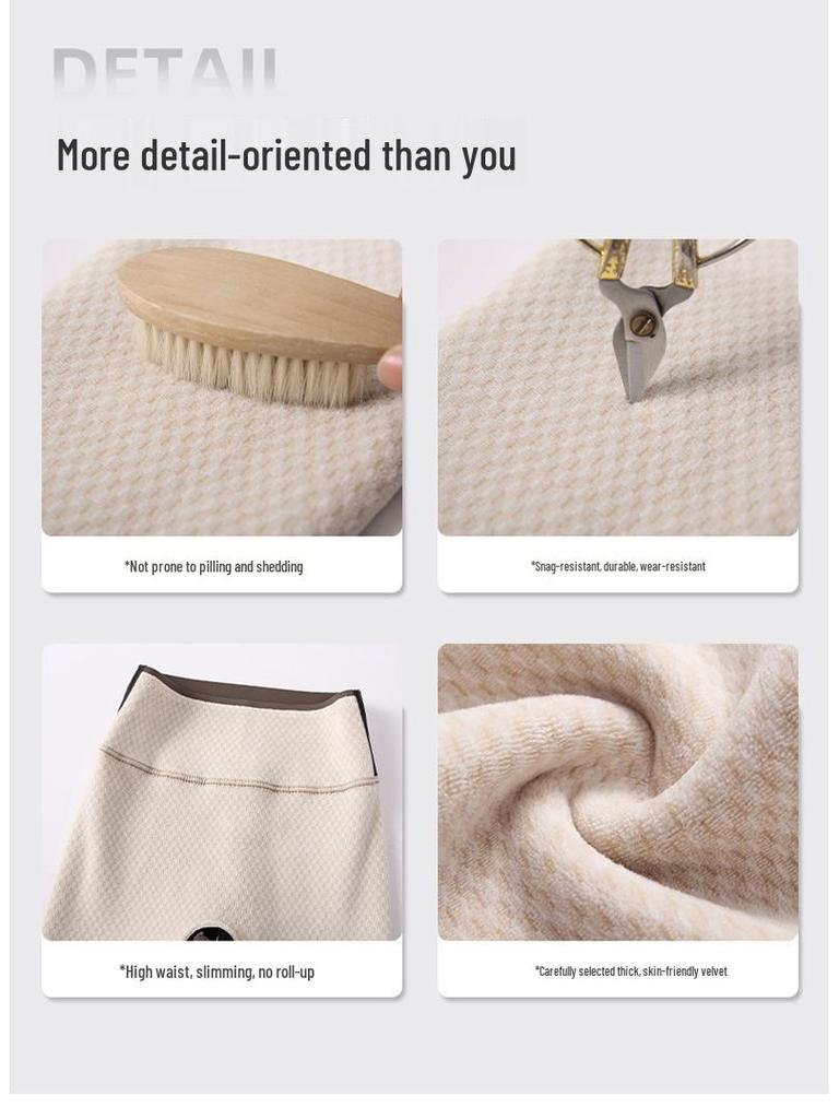 Aksamitne legginsy wyszczuplające z wysokim stanem w płatki śniegu: Bez widocznych linii, Kontrola brzucha, Ciepłe i grube na jesień/zimę.